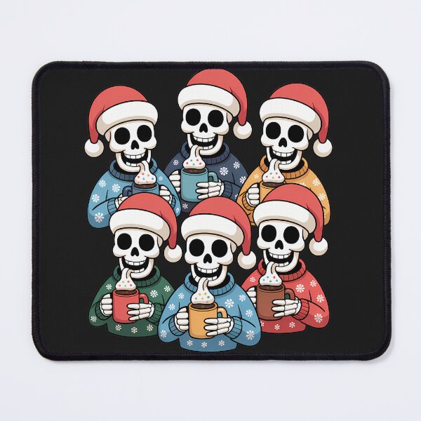 Item preview, Sleepy Skeleton Christmas Cocoa Cozy Holiday Shirt designed and sold by Raw Tigers.