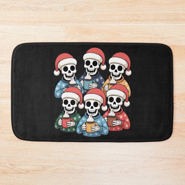 Item preview, Sleepy Skeleton Christmas Cocoa Cozy Holiday Shirt designed and sold by Raw Tigers.