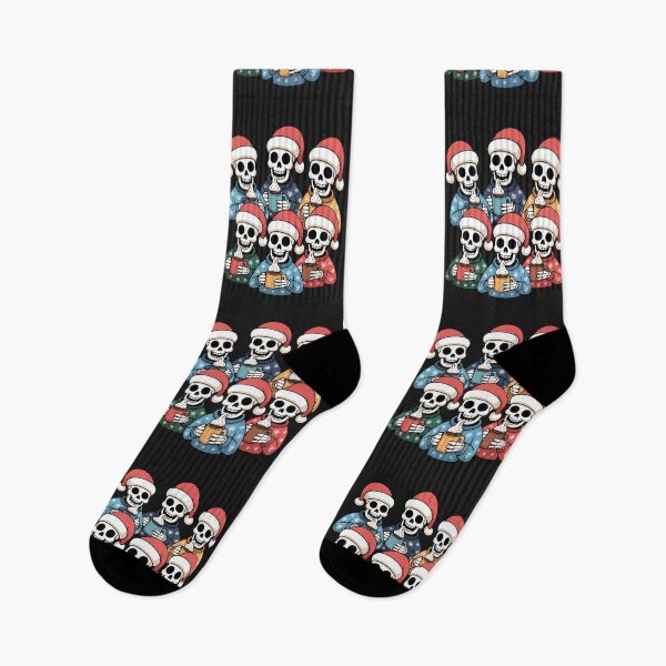 Item preview, Sleepy Skeleton Christmas Cocoa Cozy Holiday Shirt designed and sold by Raw Tigers.