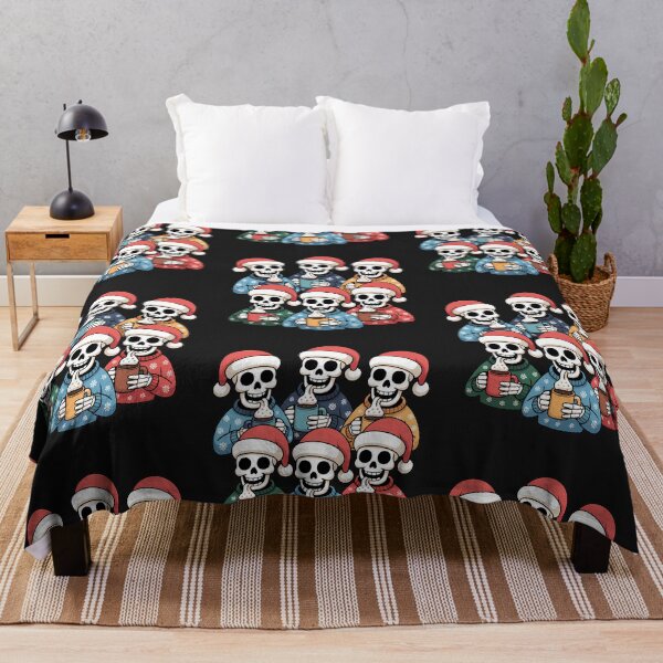 Item preview, Sleepy Skeleton Christmas Cocoa Cozy Holiday Shirt designed and sold by Raw Tigers.
