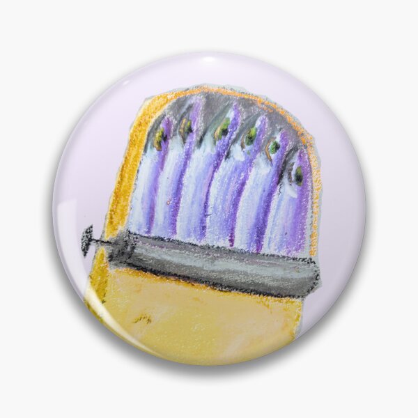 Item preview, Yellow Purple Sardines in Tin - oil designed and sold by Ingrid Poole.