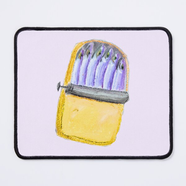Item preview, Yellow Purple Sardines in Tin - oil designed and sold by Ingrid Poole.