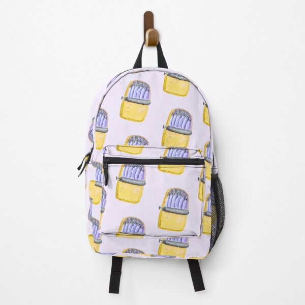 Item preview, Yellow Purple Sardines in Tin - oil designed and sold by Ingrid Poole.