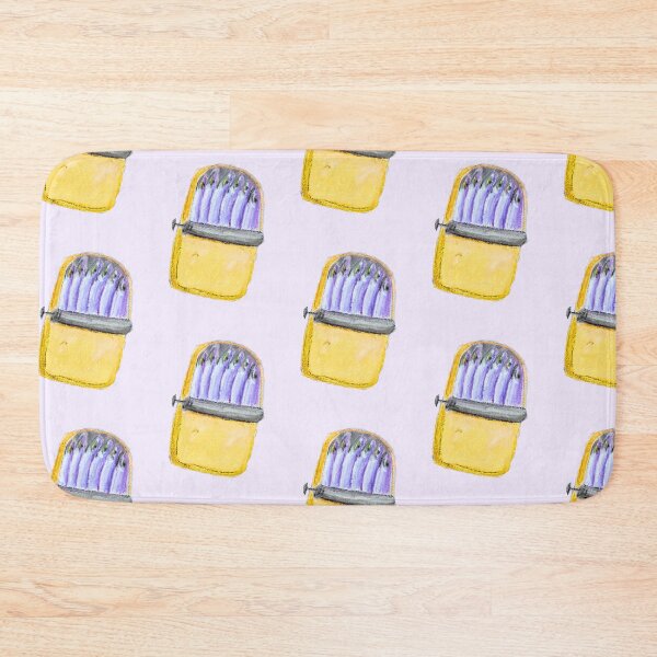 Item preview, Yellow Purple Sardines in Tin - oil designed and sold by Ingrid Poole.
