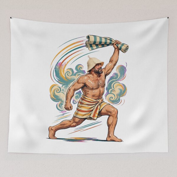 Item preview, Sauna Master Aufguss - Funny Retro Sauna Lover Vintage designed and sold by Neurospicy Trolls.
