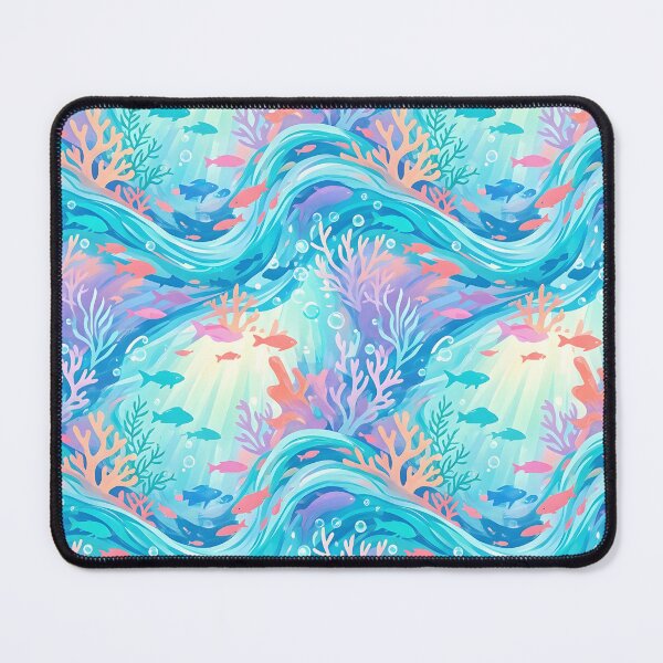 Item preview, Underwater Coral Reef Pattern | Pastel Ocean Print designed and sold by Her-XP.