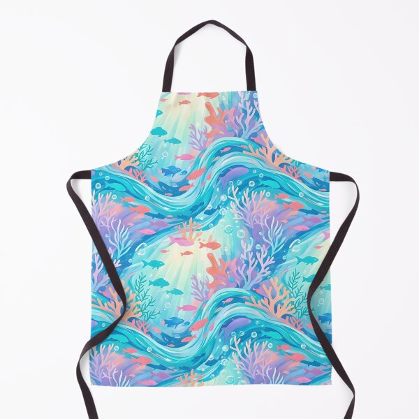 Item preview, Underwater Coral Reef Pattern | Pastel Ocean Print designed and sold by Her-XP.