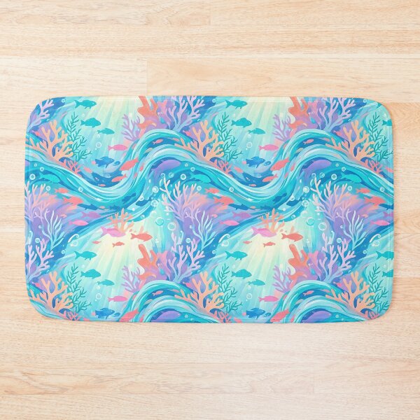 Item preview, Underwater Coral Reef Pattern | Pastel Ocean Print designed and sold by Her-XP.
