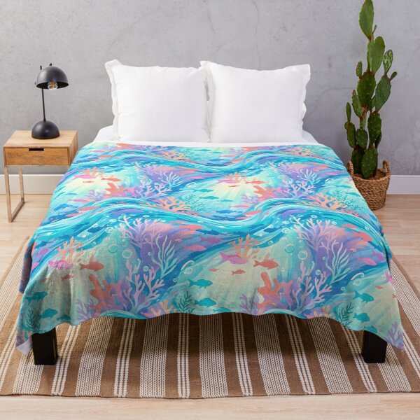 Item preview, Underwater Coral Reef Pattern | Pastel Ocean Print designed and sold by Her-XP.