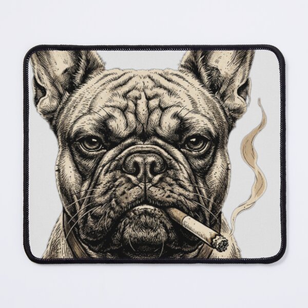 Item preview, French Bulldog Smoking Cigarette Edgy Streetwear Aesthetic designed and sold by w66aboo.