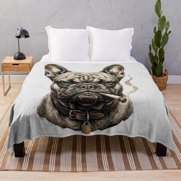 Item preview, French Bulldog Smoking Cigarette Edgy Streetwear Aesthetic designed and sold by w66aboo.