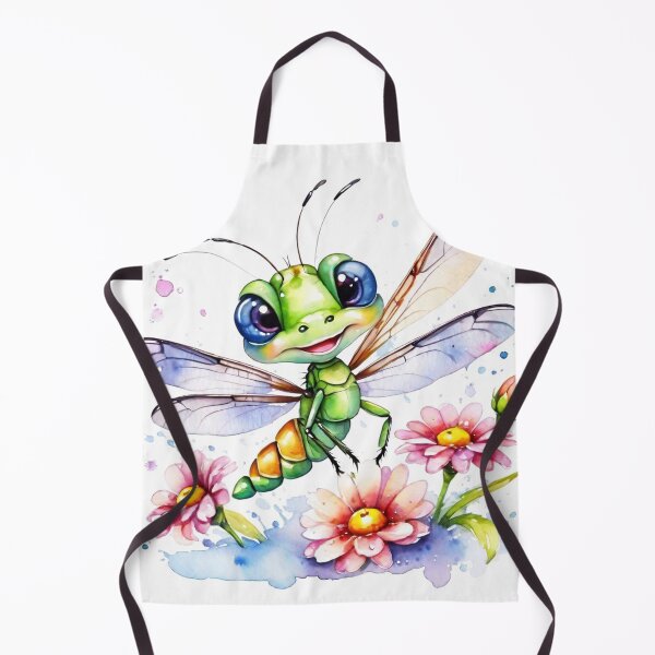 Artikelvorschau, Fröhliche Libelle tanzt zwischen den Blumen (Aquarell) entworfen und verkauft von J-CCreations.
