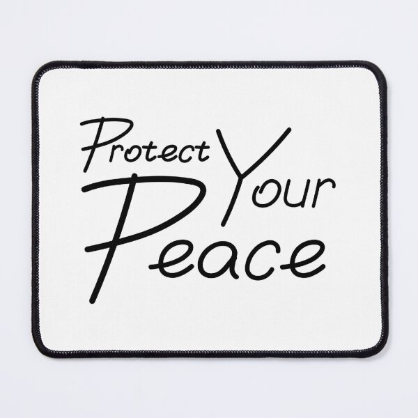 Item preview, Protect Your Peace | Cursive Mindfulness Quote designed and sold by Nikola Dio.