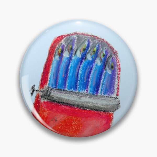 Item preview, Blue Red Sardines in Tin - oil designed and sold by Ingrid Poole.