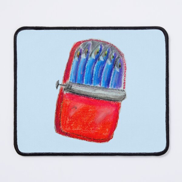 Item preview, Blue Red Sardines in Tin - oil designed and sold by Ingrid Poole.