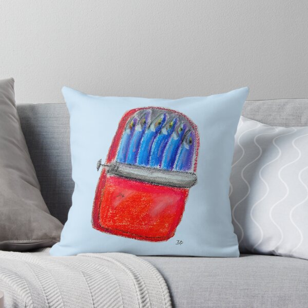 Item preview, Blue Red Sardines in Tin - oil designed and sold by Ingrid Poole.