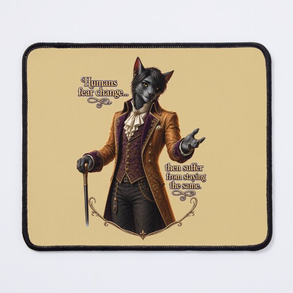 Item preview, Fear of Change – Philosophical Cat Quote designed and sold by VolkovaLenaArt.