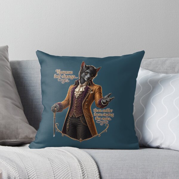 Item preview, Fear of Change – Philosophical Cat Quote designed and sold by VolkovaLenaArt.