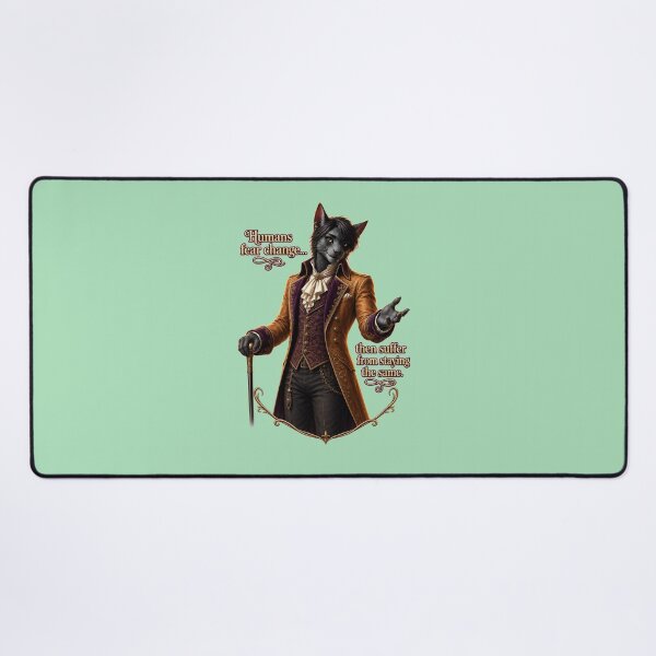 Item preview, Fear of Change – Philosophical Cat Quote designed and sold by VolkovaLenaArt.