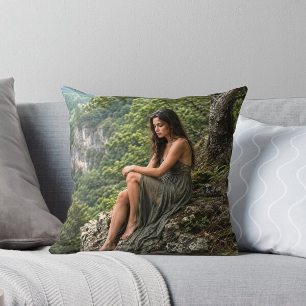 Item preview, Sad Woman in the Forest – Melancholy Nature Portrait designed and sold by Prince Tripathi .
