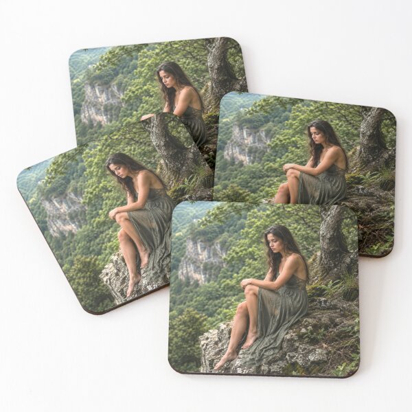 Item preview, Sad Woman in the Forest – Melancholy Nature Portrait designed and sold by Prince Tripathi .