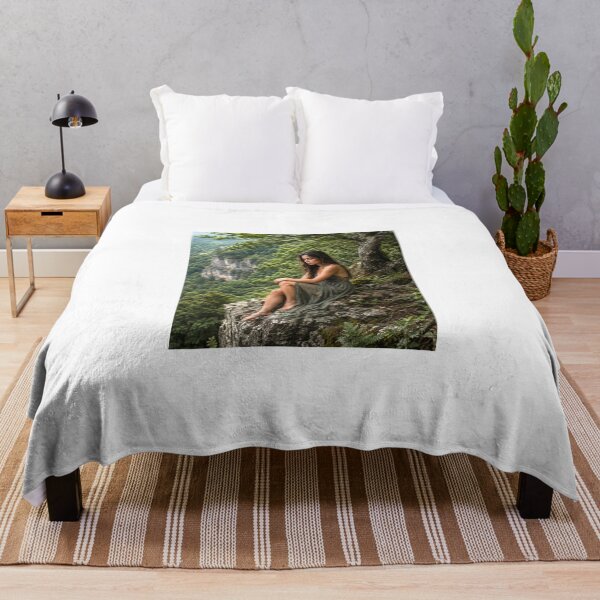 Item preview, Sad Woman in the Forest – Melancholy Nature Portrait designed and sold by Prince Tripathi .