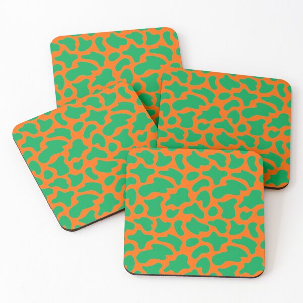 Item preview, Modern Graphic Cow Print Pattern | Orange & Green designed and sold by Frohyou.