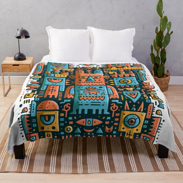 Item preview, Mystic Aztec Tribal Folk Art Pattern designed and sold by Romgora.