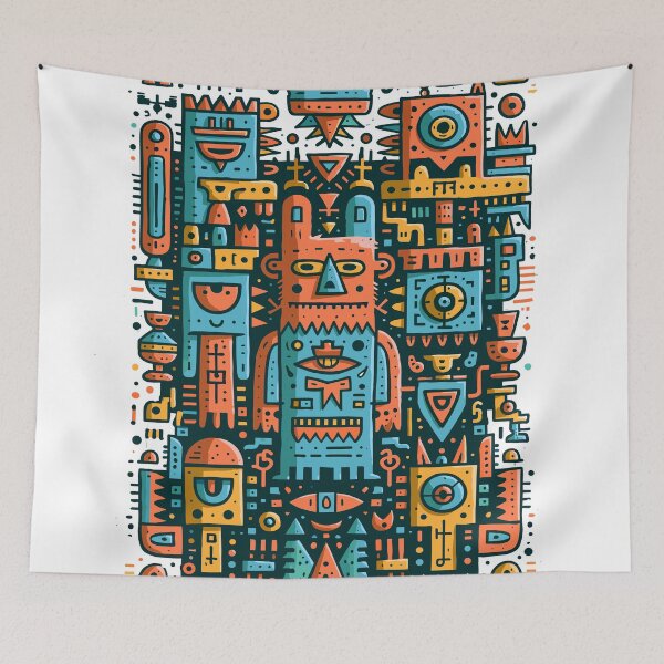 Item preview, Mystic Aztec Tribal Folk Art Pattern designed and sold by Romgora.