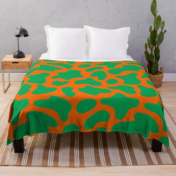 Item preview, Modern Graphic Cow Print Pattern | Orange & Green designed and sold by Frohyou.