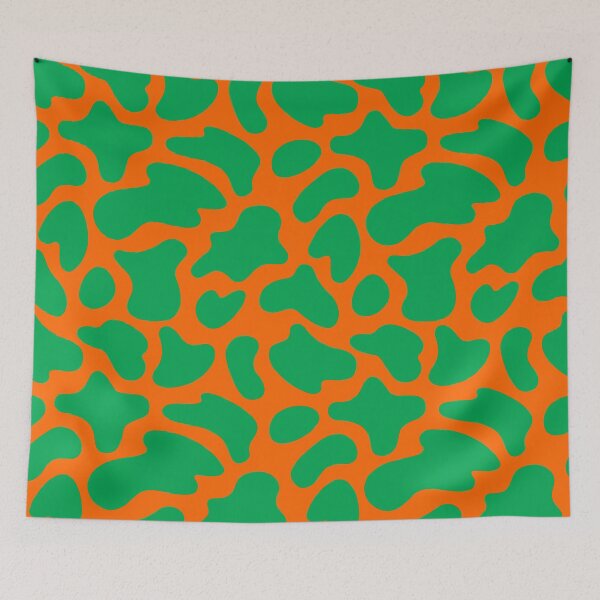 Item preview, Modern Graphic Cow Print Pattern | Orange & Green designed and sold by Frohyou.