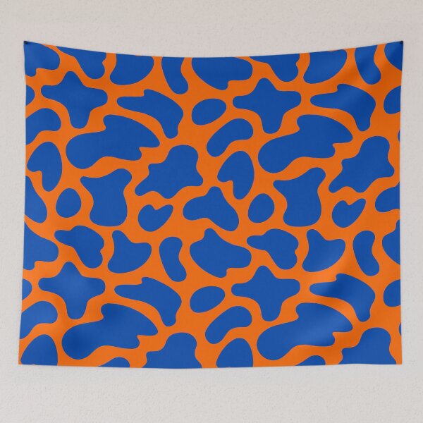 Item preview, Modern Graphic Cow Print Pattern | Orange & Blue designed and sold by Frohyou.