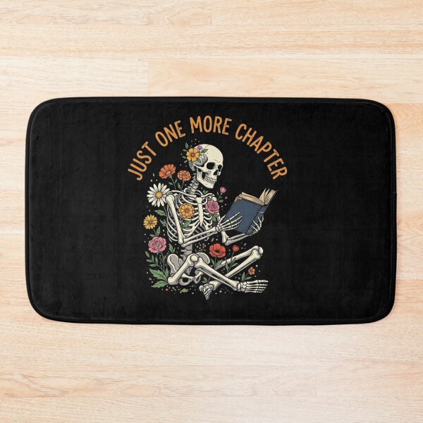 Item preview, Just One More Chapter Floral Skeleton Reading Book designed and sold by SiarheiYur.