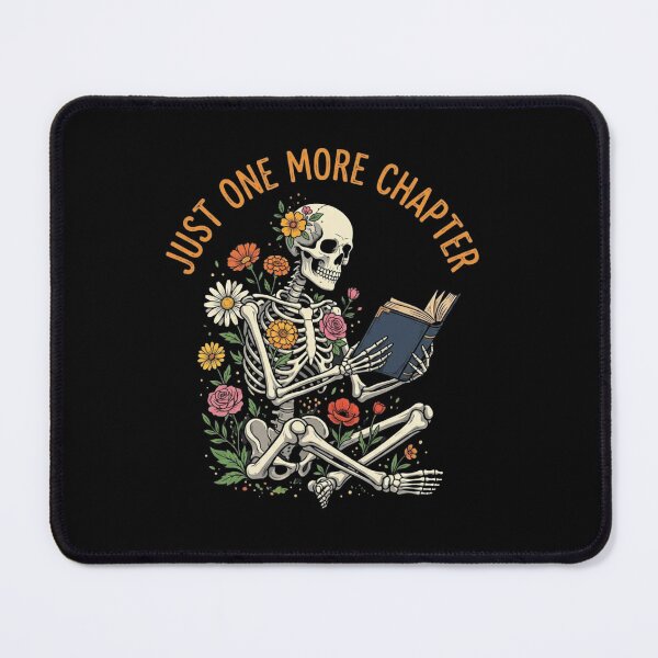 Item preview, Just One More Chapter Floral Skeleton Reading Book designed and sold by SiarheiYur.