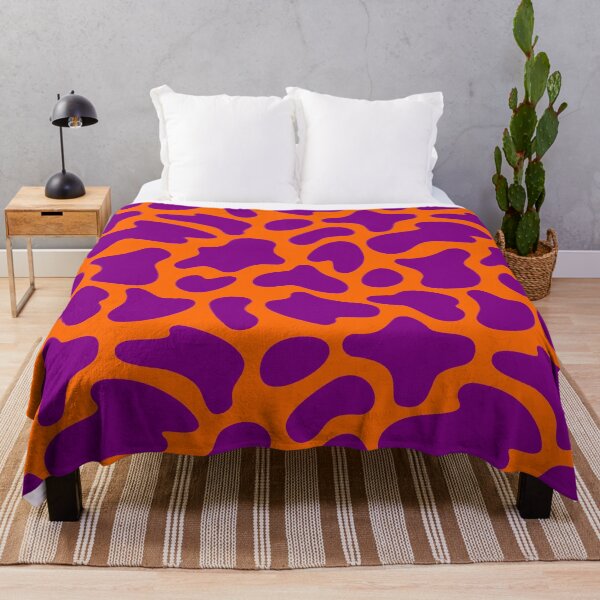 Item preview, Modern Graphic Cow Print Pattern | Orange & Purple designed and sold by Frohyou.