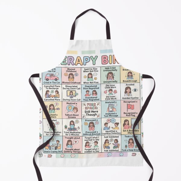 Item preview, Therapy Bingo Card Funny Mental Health Humor Illustrated designed and sold by LunaMarkos.