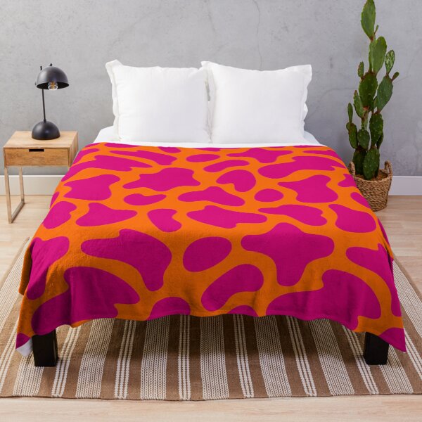 Item preview, Modern Graphic Cow Print Pattern | Orange & Pink designed and sold by Frohyou.