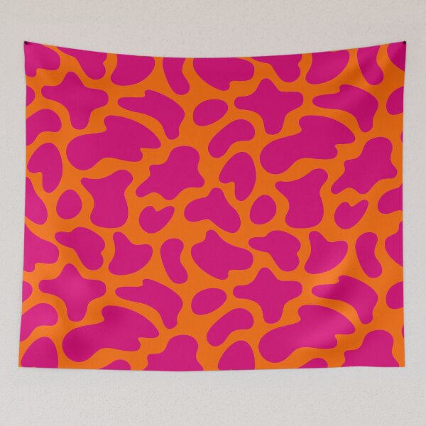 Item preview, Modern Graphic Cow Print Pattern | Orange & Pink designed and sold by Frohyou.