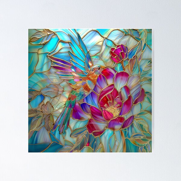 Item preview, Hummingbird Among Blooming Flowers designed and sold by MargaretWiktor.