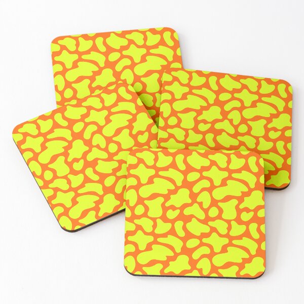 Item preview, Modern Graphic Cow Print Pattern | Orange & Chartreuse designed and sold by Frohyou.