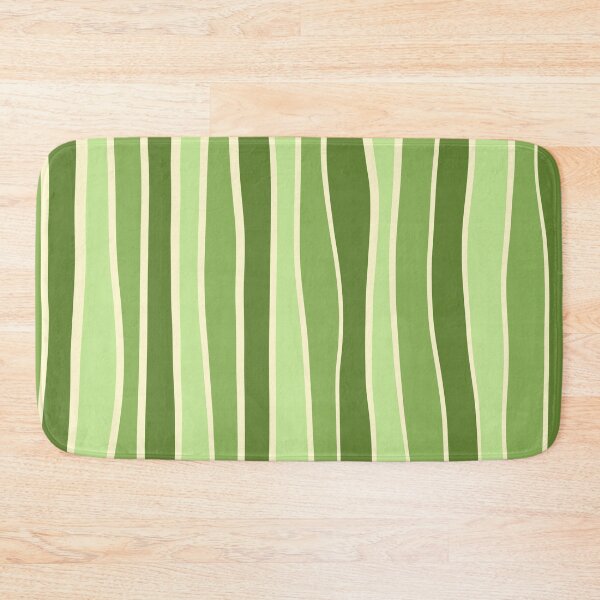 Item preview, Imperfect stripe- Olive, lime and moss green  designed and sold by Pattern Petals.