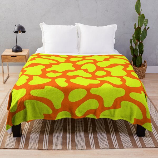 Item preview, Modern Graphic Cow Print Pattern | Orange & Chartreuse designed and sold by Frohyou.