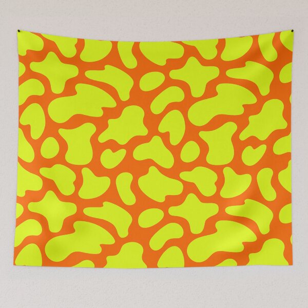 Item preview, Modern Graphic Cow Print Pattern | Orange & Chartreuse designed and sold by Frohyou.
