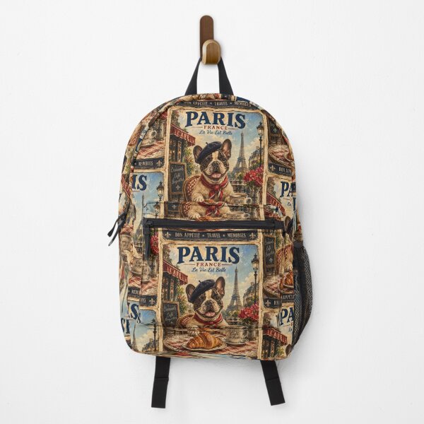 Item preview, French Bulldog in Paris – Croissant and Café designed and sold by Erika Kaisersot.