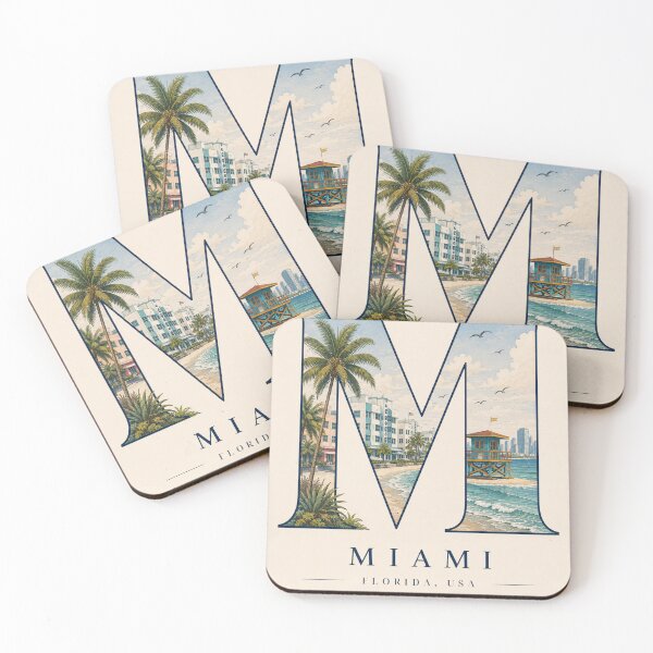Item preview, Miami Letter Coordinates designed and sold by ChicClicker.