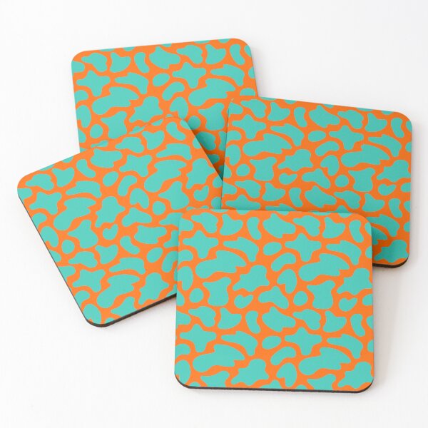 Item preview, Modern Graphic Cow Print Pattern | Orange & Teal designed and sold by Frohyou.