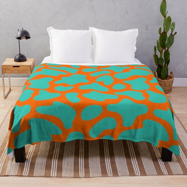 Item preview, Modern Graphic Cow Print Pattern | Orange & Teal designed and sold by Frohyou.