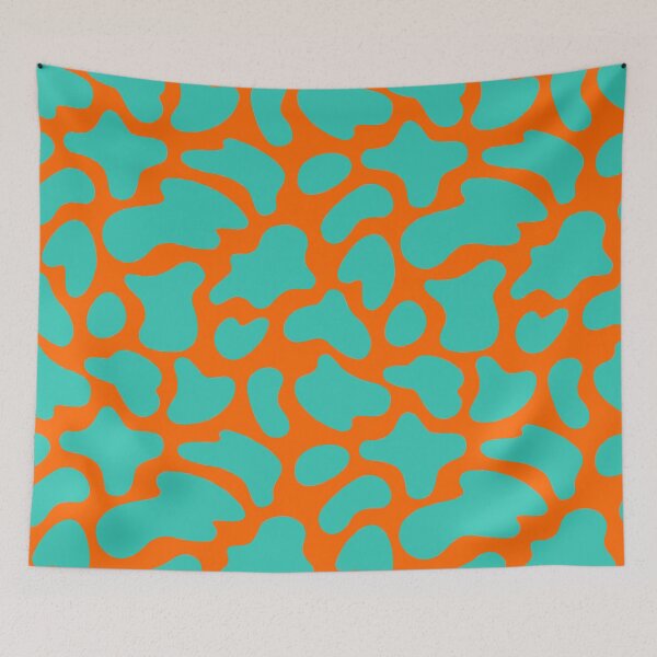 Item preview, Modern Graphic Cow Print Pattern | Orange & Teal designed and sold by Frohyou.
