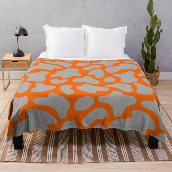 Item preview, Modern Graphic Cow Print Pattern | Orange & Grey designed and sold by Frohyou.