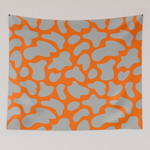 Item preview, Modern Graphic Cow Print Pattern | Orange & Grey designed and sold by Frohyou.